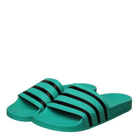 adidas adilette groen zwart|Green adilette Slides .